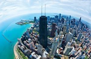 360 CHICAGOから見えるシカゴのビルディング街