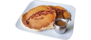 Pancake with Bacon-Enriched Caramel Sauc