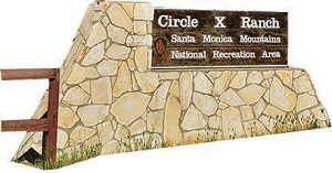 Circle X Ranchキャンプサイトはこのサインが目印