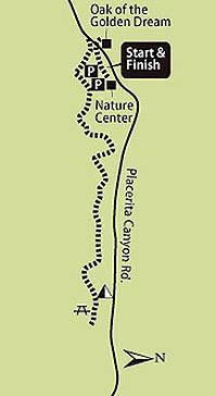 Placerita Canyonハイキングコース/地図