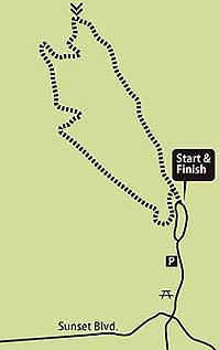 Temescal Canyon Trailハイキングコース/地図