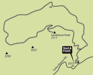 Sandstone Peakハイキングコース/地図