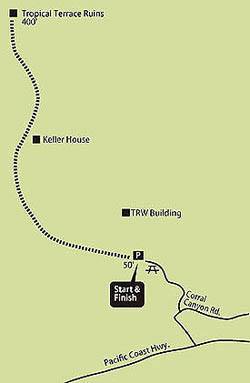 Solstice Canyonハイキングコース/地図
