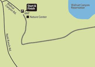 Oak Canyon Nature Centerハイキングコース/地図