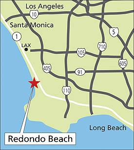 レドンドビーチ周辺の地図