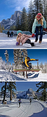 Yosemite Ski ＆ Snowboard Areaで遊ぶ人々