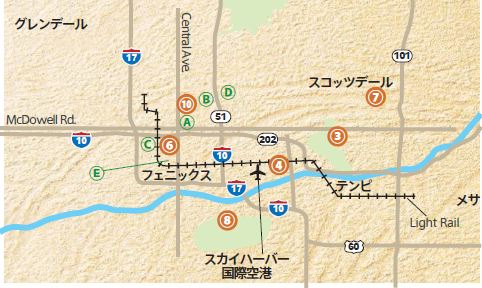 フェニックスの観光地図