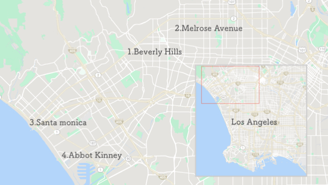 ロサンゼルスの地図