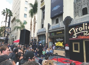 ハリウッドのウォーク・オブ・フェイムの式典