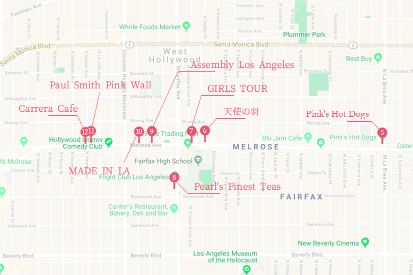 ロサンゼルスの地図