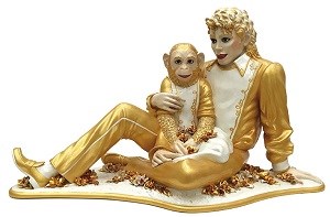 Jeff Koonsの作品「Michael Jackson and Bubbles」