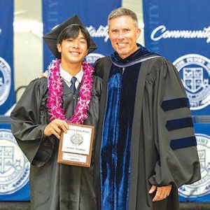 遠田一心さんの卒業式