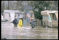 北カリフォルニアで起こった洪水